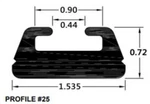 Spi 425-66-80 Slide Profile 25 Black 66". Fixed Price $31.97.