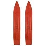 Pair Of Lava Red Slydog Powder Hound 7" Snowmobile Skis. Fixed Price $238.00.