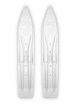 Pair Of White Slydog Powder Hound 8" Snowmobile Skis. Fixed Price $284.75.