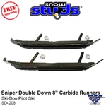 Snowstuds Sniper Double Down 8" Carbide Runners Ski-doo Pilot Ski - Sd4208. Fixed Price $189.95.