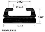 Spi Slide Profile 22 Black 66" 222-66-80. Fixed Price $24.95.