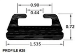 Spi Slide Profile 25 Black 66" 425-66-80. Fixed Price $29.95.