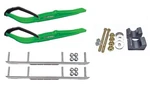 C&a Pro Green Razor Snowmobile Skis W/ 6" Shaper Bars Complete Kit Arctic Cat. Fixed Price $456.83.