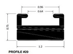 Spi Black Slide Runner Profile 20 66" 620-66-80. Fixed Price $36.01.
