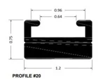 Spi 620-66-80 Slide Profile 20 Black 66". Fixed Price $29.31.