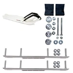 C&a Pro White Xpt Snowmobile Skis W/ 9" Shaper Bars Complete Kit Arctic Cat. Fixed Price $611.23.
