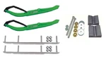 C&a Pro Green Mtx Snowmobile Skis W/ 9" Shaper Bars Complete Kit Arctic Cat. Fixed Price $527.51.