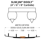 Woodys Dooly Carbide Wear Rods-4in. For 1999-2000 Arctic Cat Bearcat 440 I. Fixed Price $128.75.