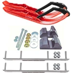 C&a Pro Red Tmx Snowmobile Skis W/ 6" Shaper Bars Complete Kit Yamaha Trailing. Fixed Price $497.33.